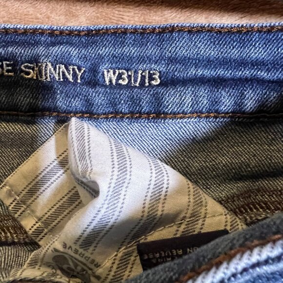 Vanilla Star Highrise Skinny‎ W31/13 Blue Jeans Distressed Stretch Mid Wash (O) - Picture 9 of 11